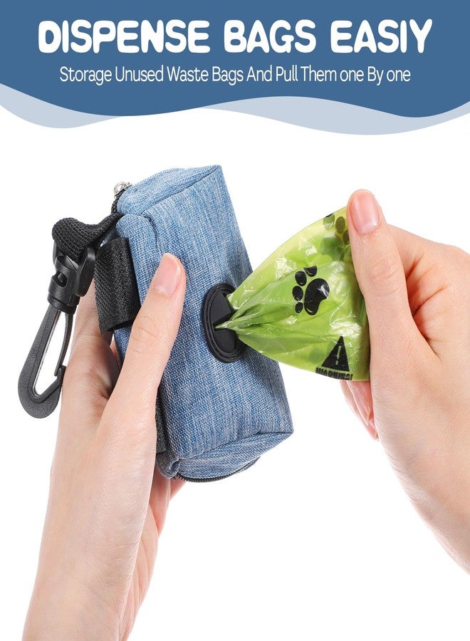 Yuanchu 3 Pcs Dog Poop Bag Dispensers, Dog Waste Bag Holder for All Leash Attachment Puppy Poop Bag Dispenser Zipper Pouch with Carabiner Clip for Cats Dogs Pet - Image 5